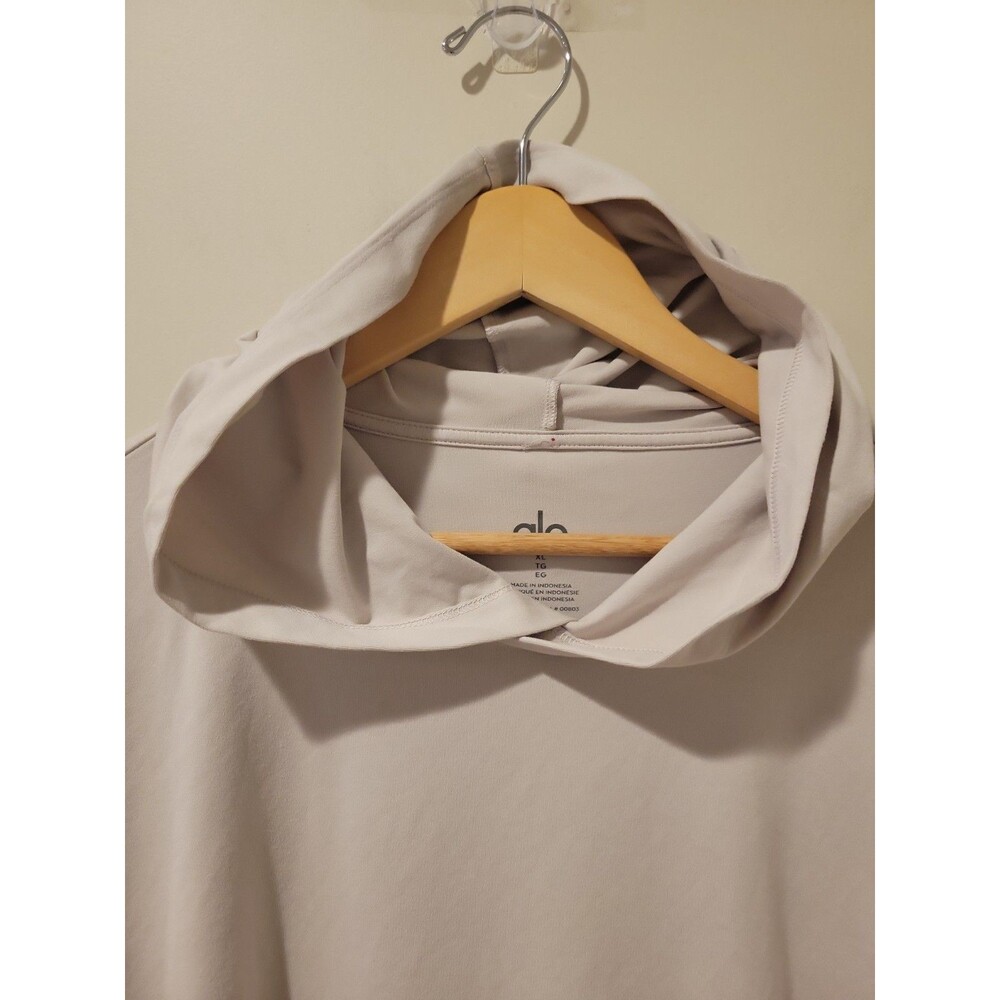 Alo Yoga Conquer Reform Hooded Sweatshirt Size Mens XL Bone Soft Cozy Athletic - Picture 3 of 7